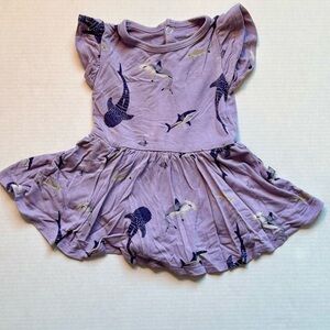 Purple Kyte Baby Taro Shark Print Twirl Dress